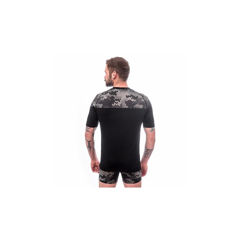 Moška termalna majica Sensor Merino Impress black-grey, razprodaja