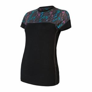Ženska termalna majica Sensor Merino Impress black-blue-pink razprodaja