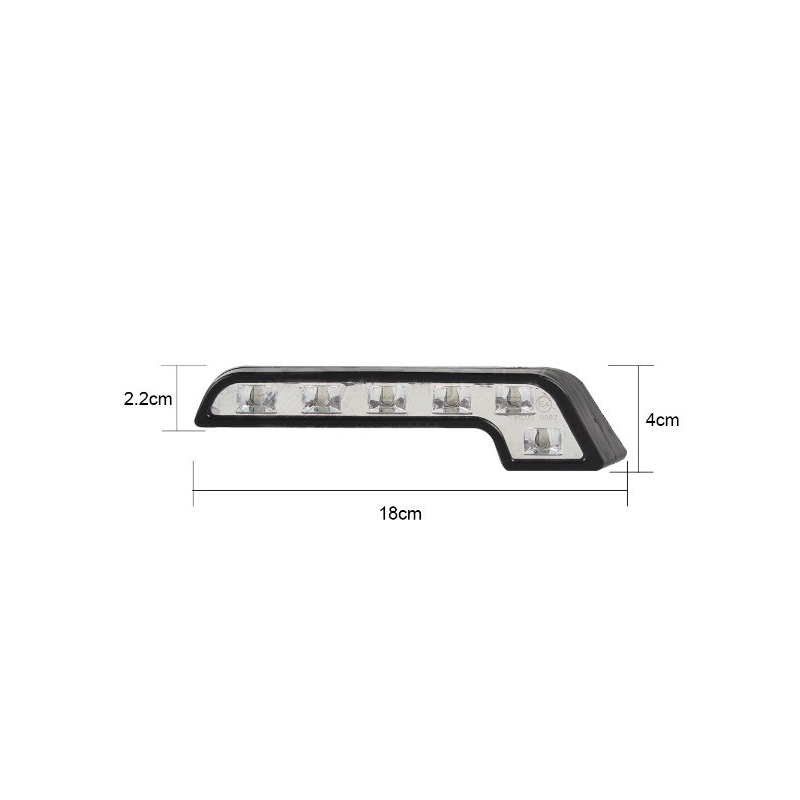 Dnevne luči Superlight RL 6 LED 400 LM ukrivljene