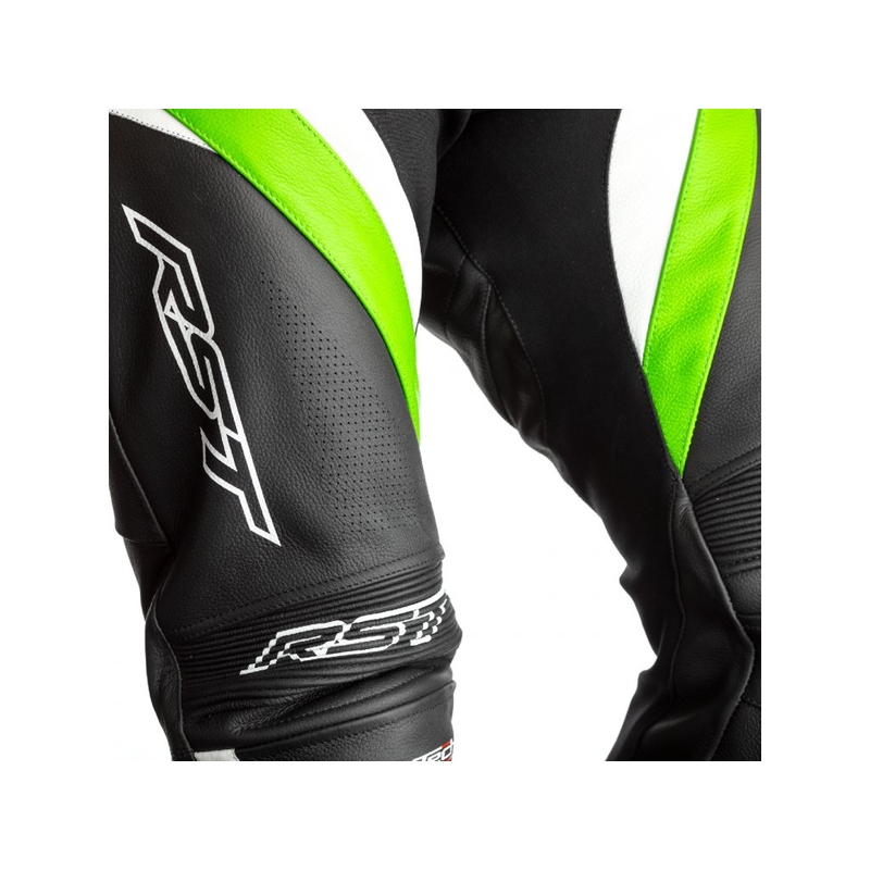 RST Tractech Evo 4 CE črno-bele-zelene motoristične hlače za motoriste razprodaja