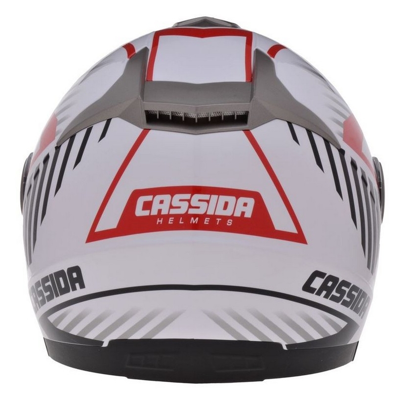 Cassida Magnum črno-bela-rdeča motoristična čelada