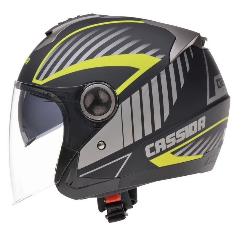 Cassida Magnum črno-sivo-fluo rumena motoristična čelada