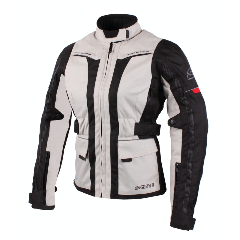 Ženske jakne Ozone Madame Grey/Black Motorcycle Jacket razprodaja