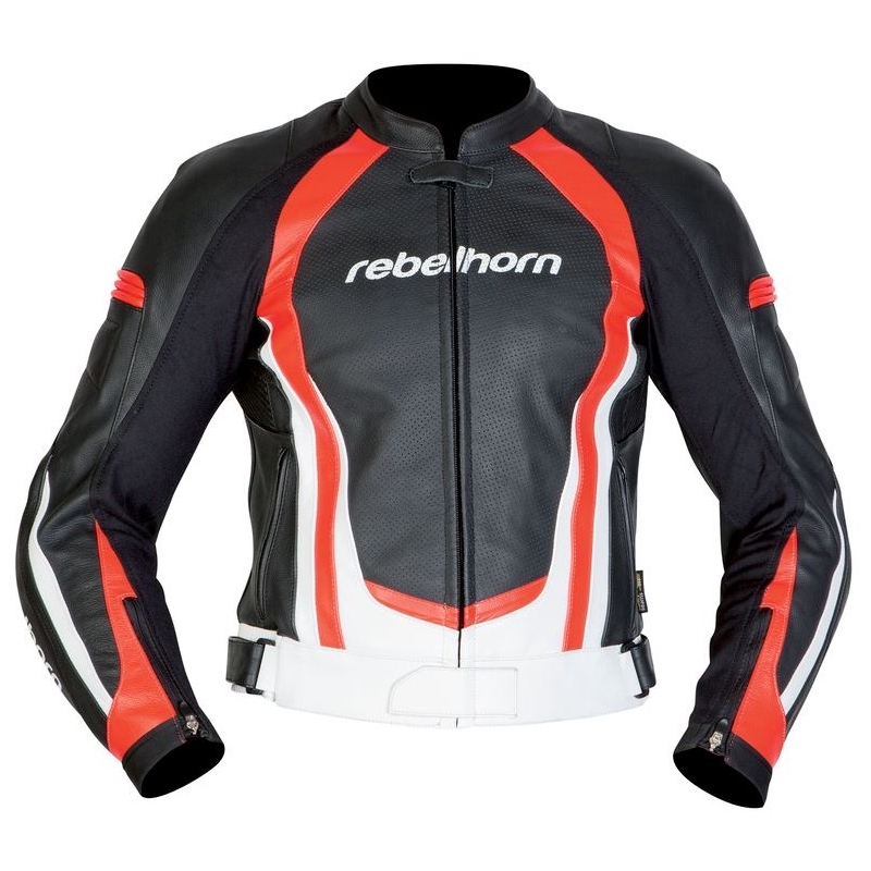 Rebelhorn Piston II črna/bela/rdeča motoristična jakna