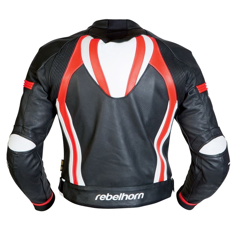 Rebelhorn Piston II črna/bela/rdeča motoristična jakna