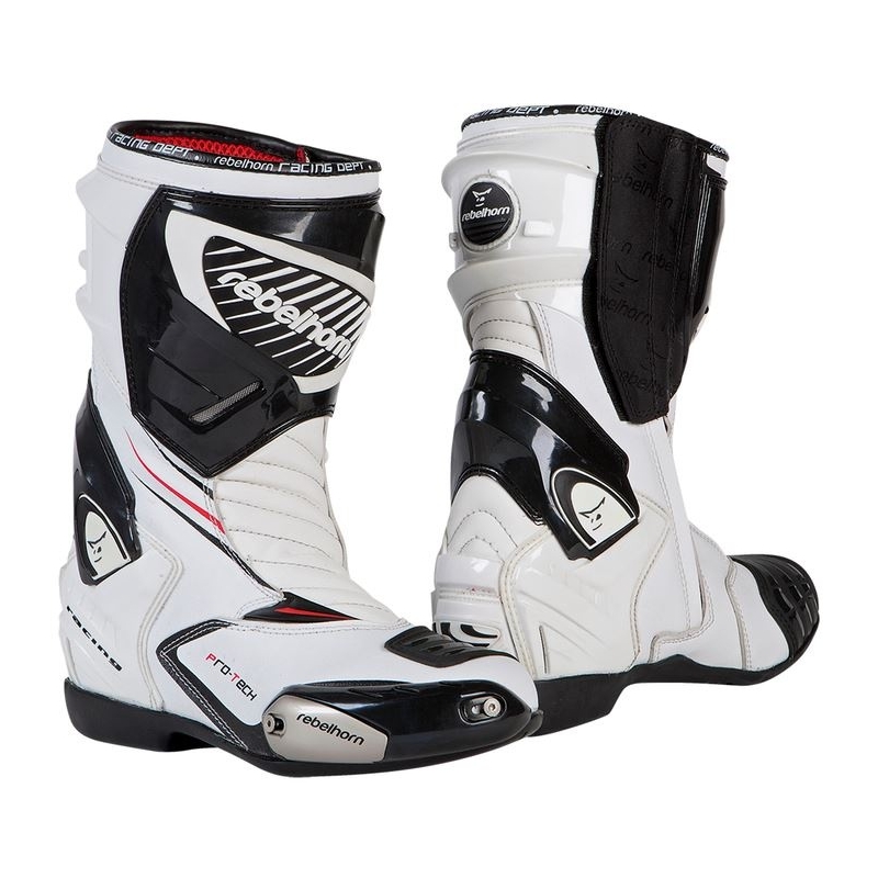 Rebelhorn Lap White and Black Motorcycle Boots razprodaja