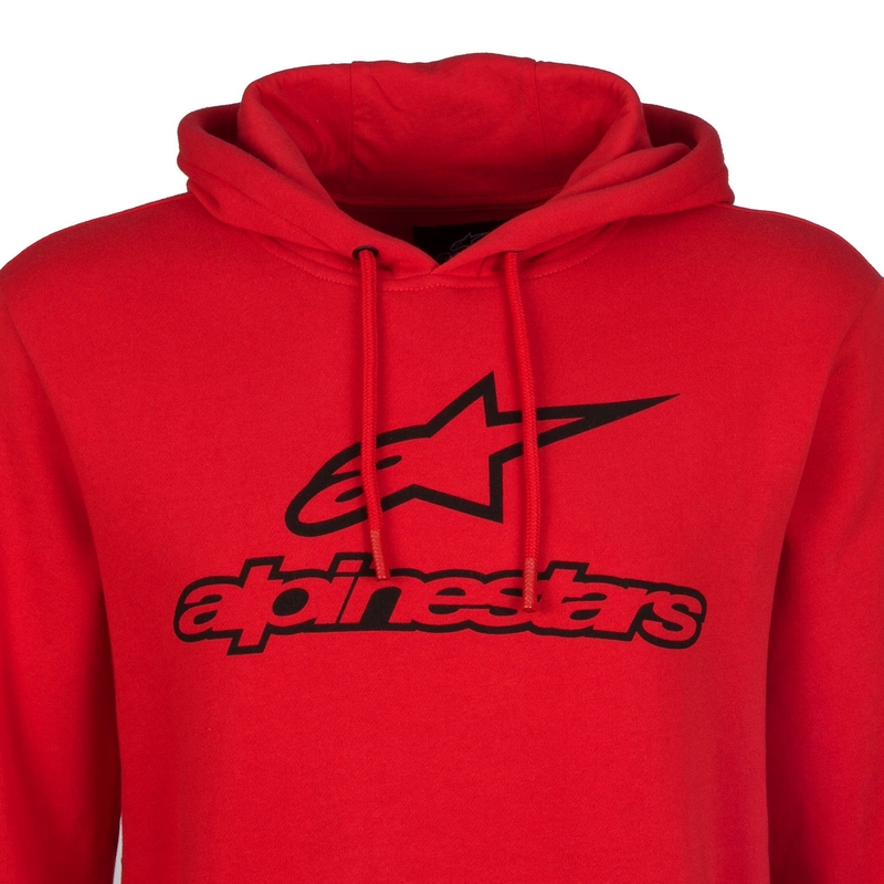 Alpinestars Always Fleece rdeča majica s kapuco