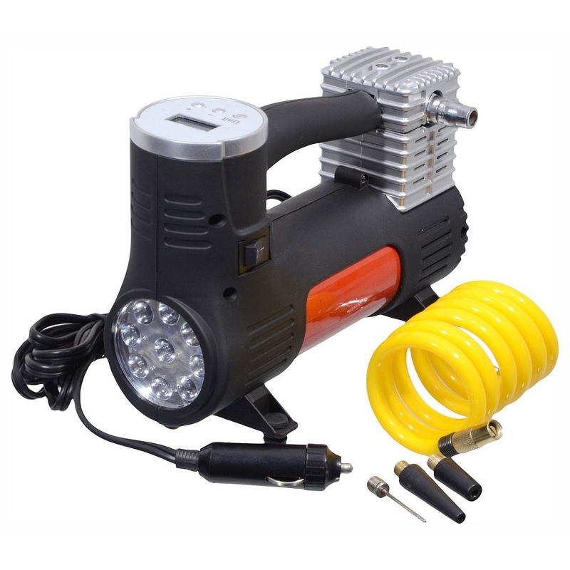 Kompresor 12V POWER BULL digitalni z lučjo