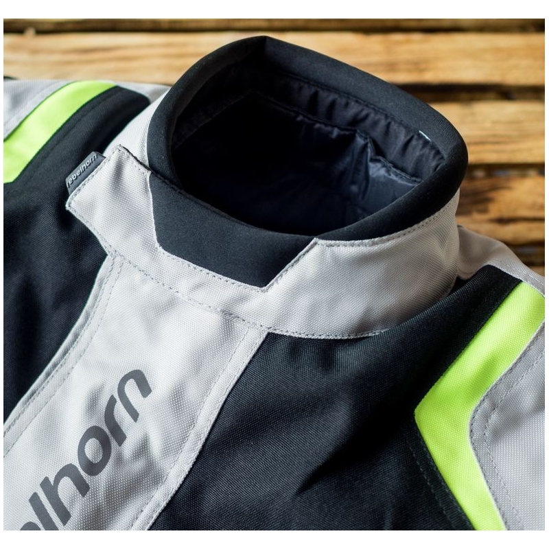Moto jakna Rebelhorn Hiker Pro sivo-črno-fluo rumena