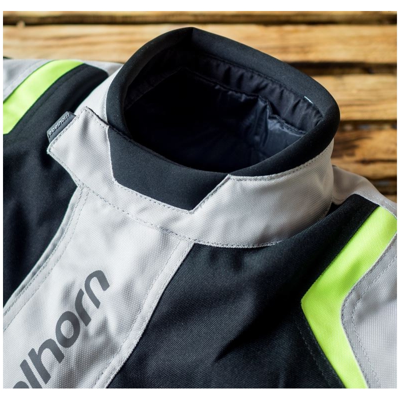 Ženske moto jakne Rebelhorn Hiker Pro grey-black-fluo yellow razprodaja