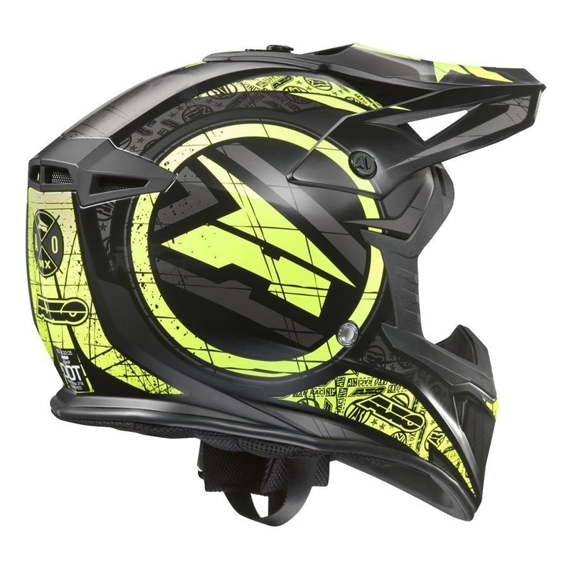 Motokros čelada AXO Jump black-fluo yellow razprodaja