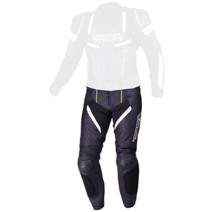 Moške hlače RSA Speedway črno-bele-fluo rumene hlače naprodaj razprodaja
