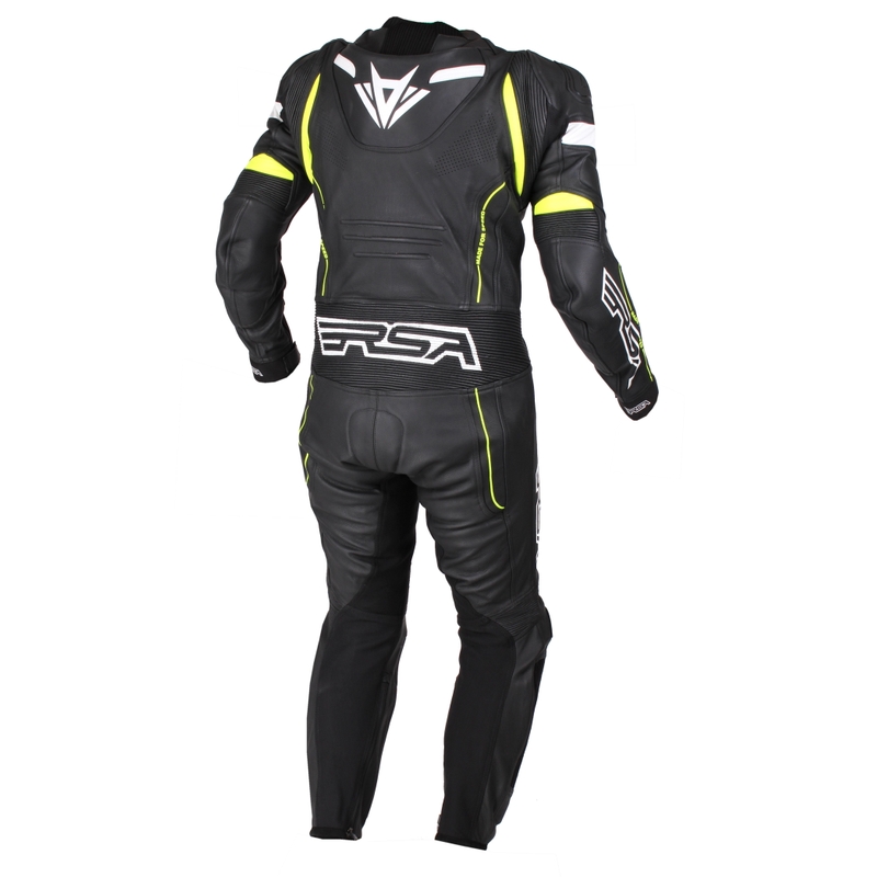Moška enodelna obleka RSA Road black-white-fluo yellow razprodaja