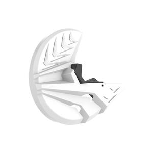 Kryt předního brzdového kotouče se spodním krytem vidlice POLISPORT PERFORMANCE bílá/černá