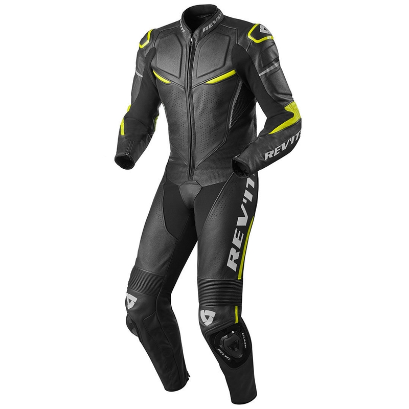 Enodelni kombinezon Revit Masaru black-fluo yellow