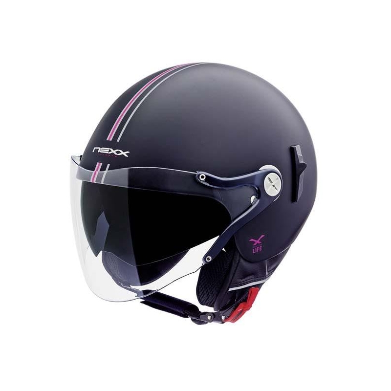 Nexx X 60 Bastille črno-rožnata odprta motoristična čelada razprodaja