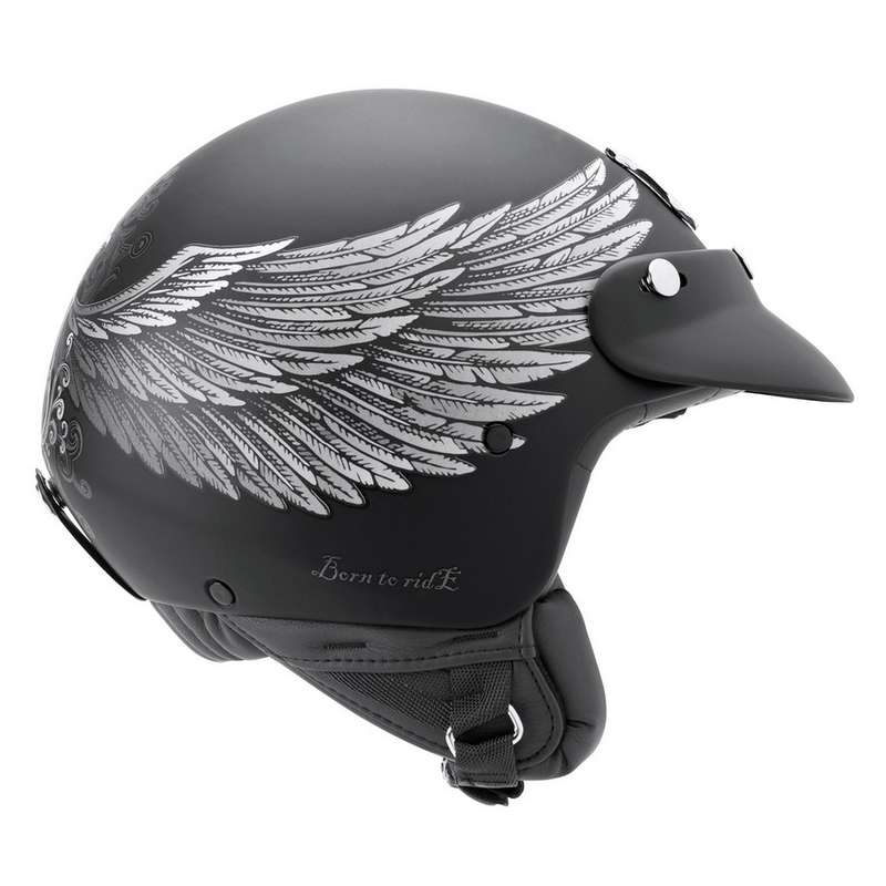 Odprta motoristična čelada Nexx X.60 Eagle Rider črno-srebrna razprodaja