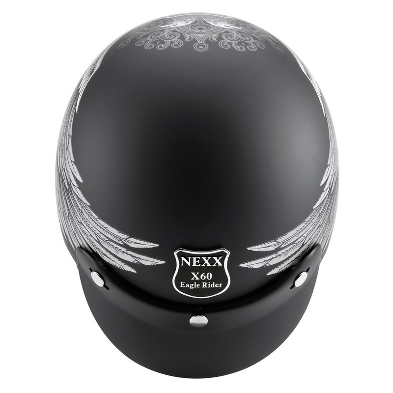 Odprta motoristična čelada Nexx X.60 Eagle Rider črno-srebrna razprodaja