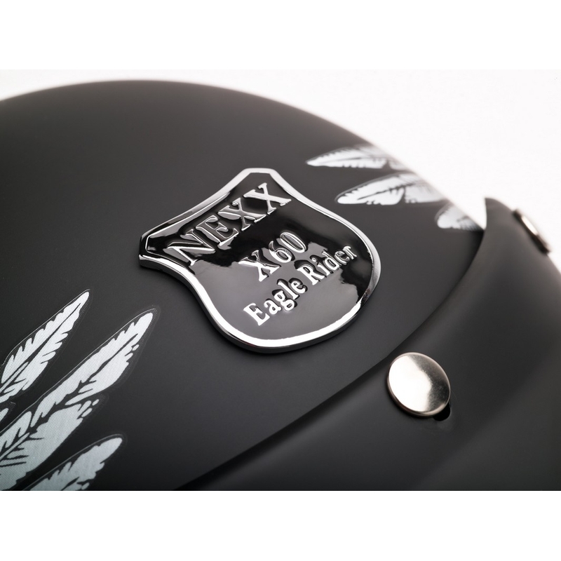 Odprta motoristična čelada Nexx X.60 Eagle Rider črno-srebrna razprodaja