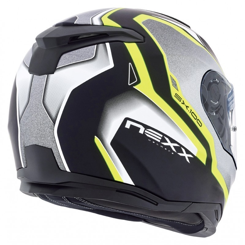 Motoristična čelada Nexx SX 100 Blast black-grey-fluo yellow razprodaja