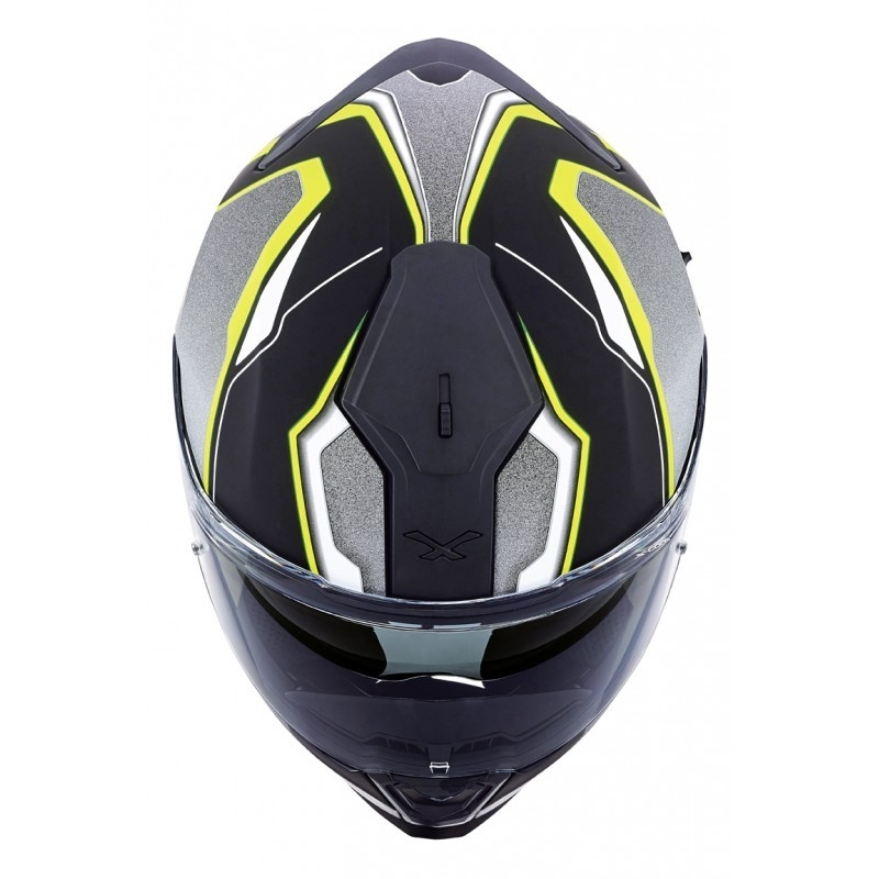 Motoristična čelada Nexx SX 100 Blast black-grey-fluo yellow razprodaja