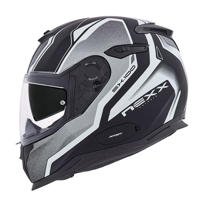 Motoristična čelada Nexx SX 100 Blast black-grey-white razprodaja