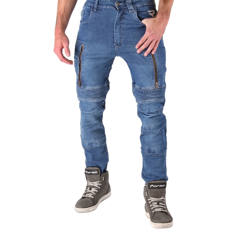 Street Racer Classic Blue Motorcycle Jeans razprodaja