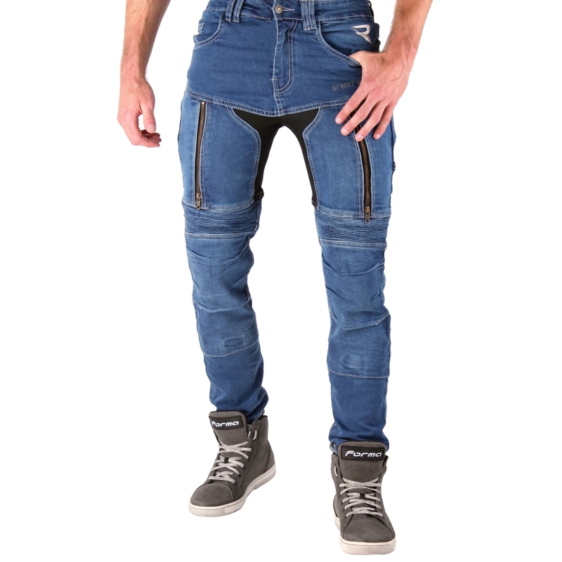 Street Racer Denim Blue Motorcycle Jeans razprodaja