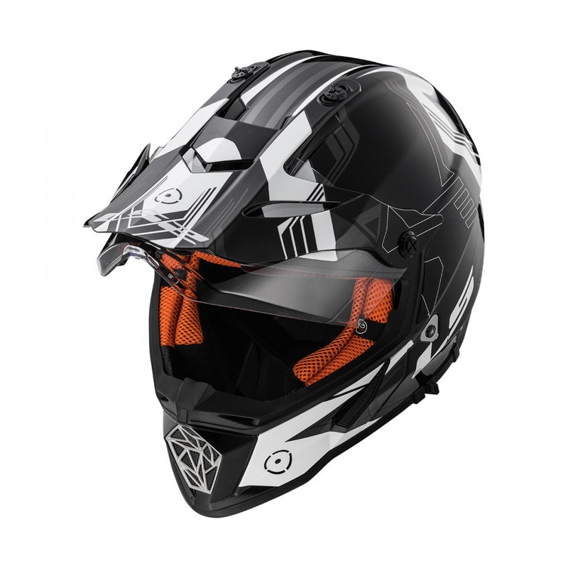 Enduro čelada LS2 MX436 Pioneer Trigger black-white-titanium