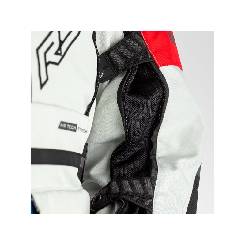 Jakna z zračno blazino RST Pro Series Adventure-X Airbag CE bela-rdeča-modra razprodaja