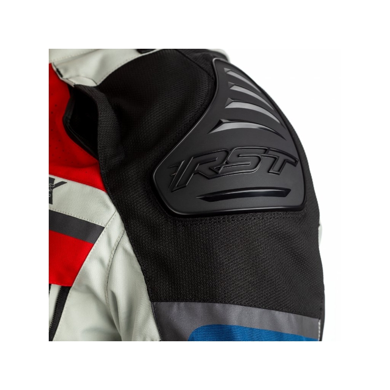 Motoristična jakna RST Pro Series Adventure-X CE modro-rdeče-belkasta razprodaja