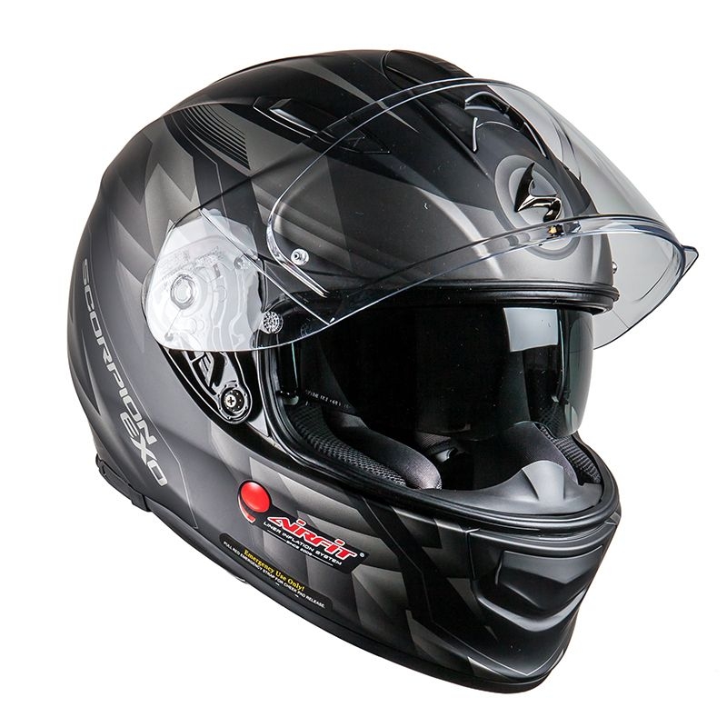 Moto integralna čelada Scorpion EXO-510 Air Scale black-silver razprodaja