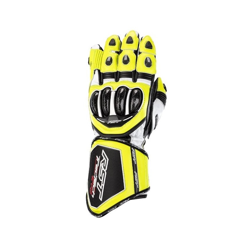 Motoristične rokavice RST Tractech Evo 4 CE black-white-fluo yellow razprodaja