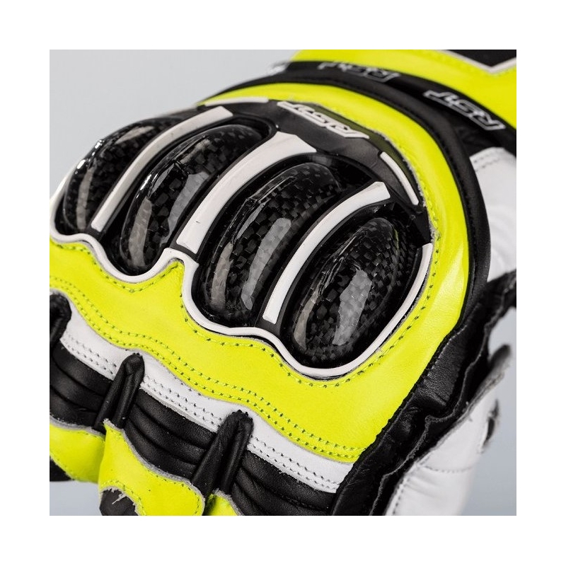 Motoristične rokavice RST Tractech Evo 4 CE black-white-fluo yellow razprodaja