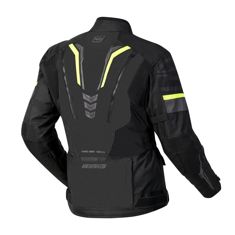 Motoristična jakna Ozone Tour III black-anthracite-fluo yellow