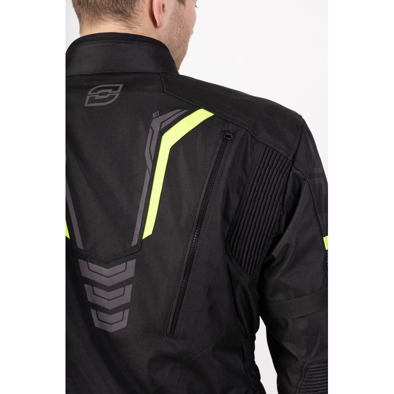 Motoristična jakna Ozone Tour III black-anthracite-fluo yellow