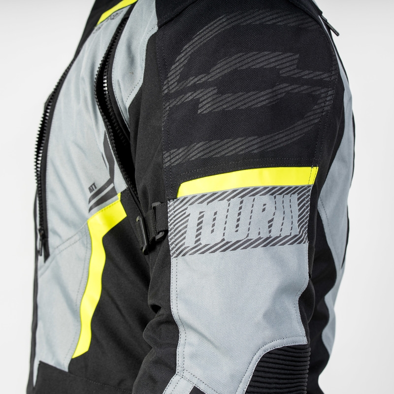 Motoristična jakna Ozone Tour III black-grey-fluo yellow