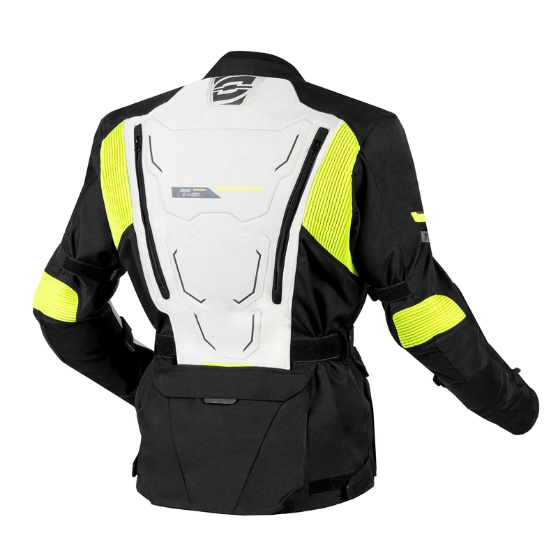 Motoristična jakna Ozone Sahara black-grey-fluo yellow razprodaja