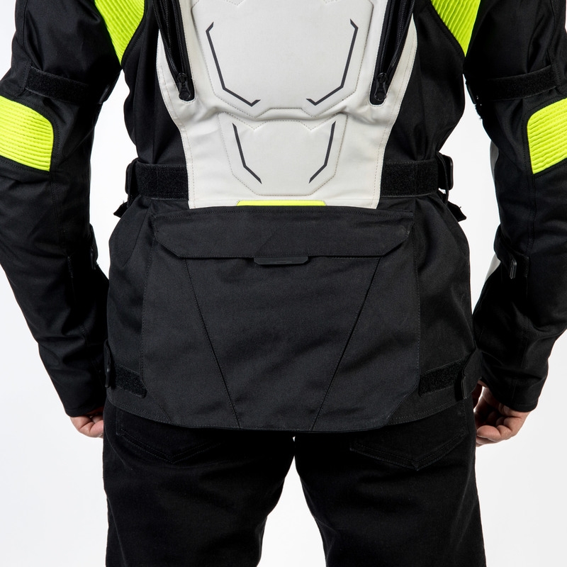 Motoristična jakna Ozone Sahara black-grey-fluo yellow razprodaja