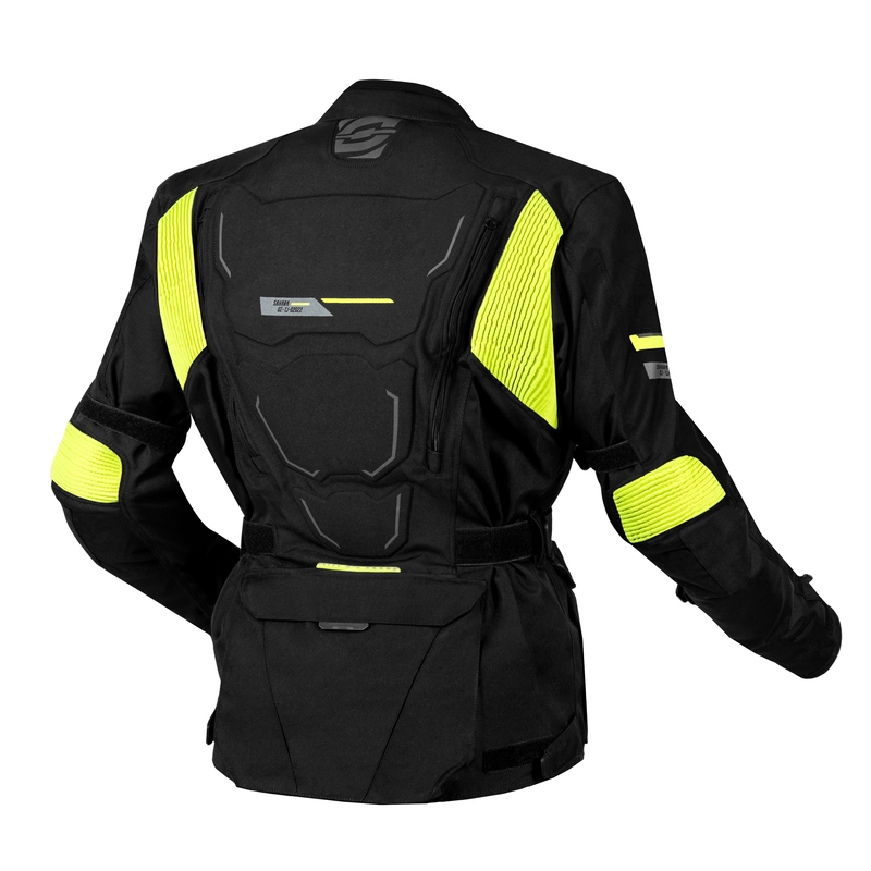 Motoristična jakna Ozone Sahara black-fluo yellow razprodaja