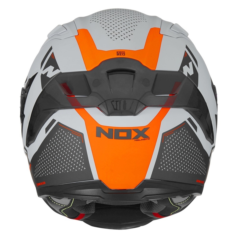 Integralna motoristična čelada NOX N303-S Neo grey-fluo orange razprodaja