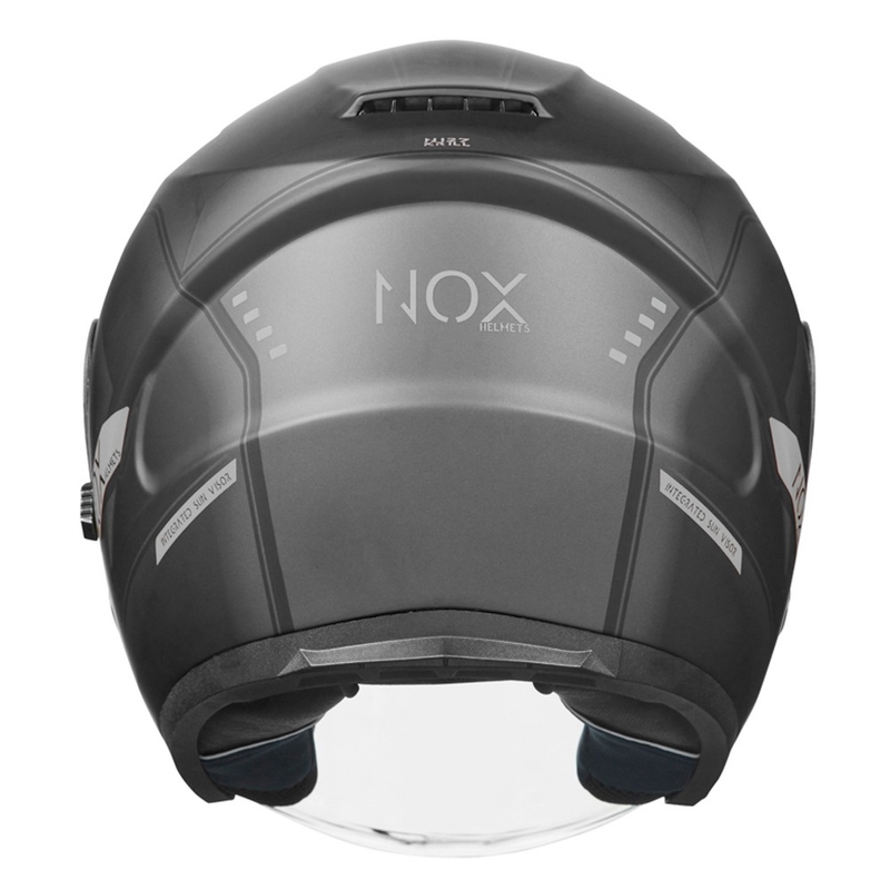 Odprta motoristična čelada NOX N128 Krill black-titanium razprodaja