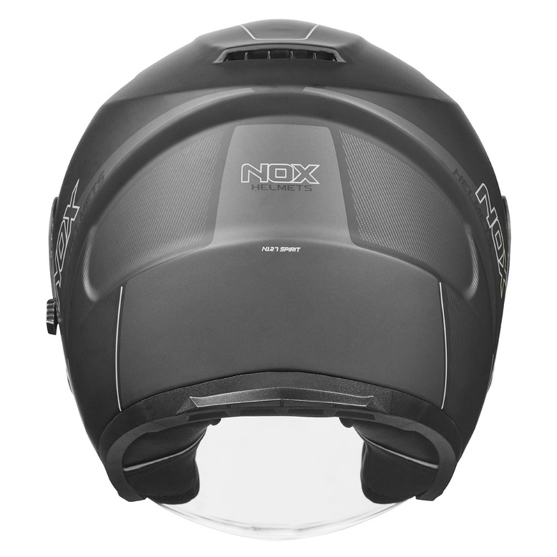 Odprta motoristična čelada NOX N128 Spirit black-titanium