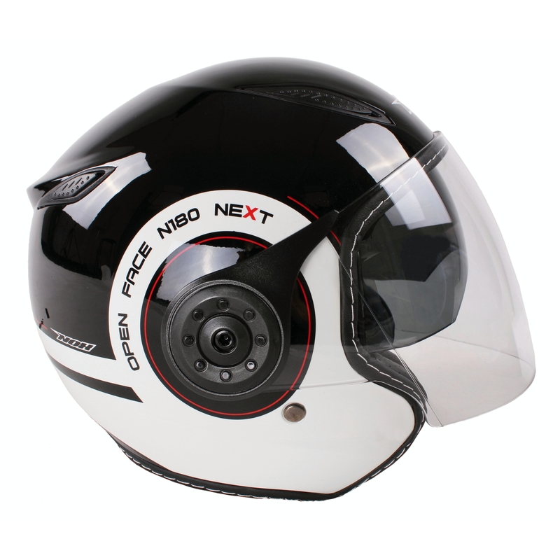 Nox N180 Naslednja črno-bela čelada za skuter odprta razprodaja