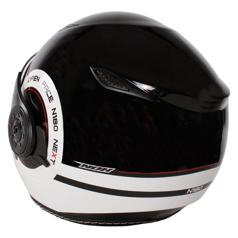 Nox N180 Naslednja črno-bela čelada za skuter odprta razprodaja