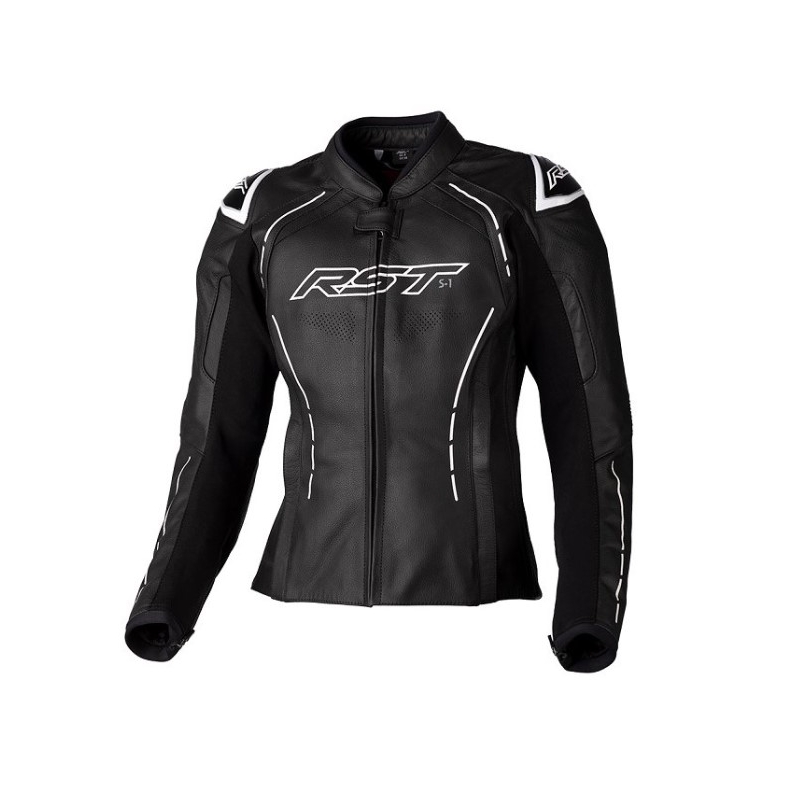Ženska usnjena motoristična jakna RST S1 CE black and white razprodaja