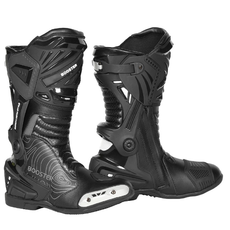 Booster X-Race Black Motorcycle Boots razprodaja