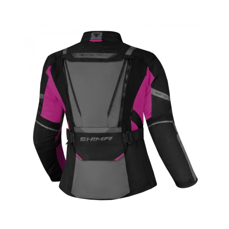 Shima Hero 2.0 ženska motoristična jakna Black-Grey-Pink