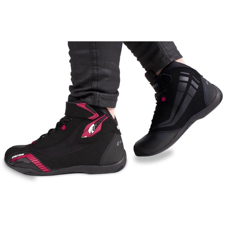 Ženski motoristični škornji Forma Genesis Black and Pink