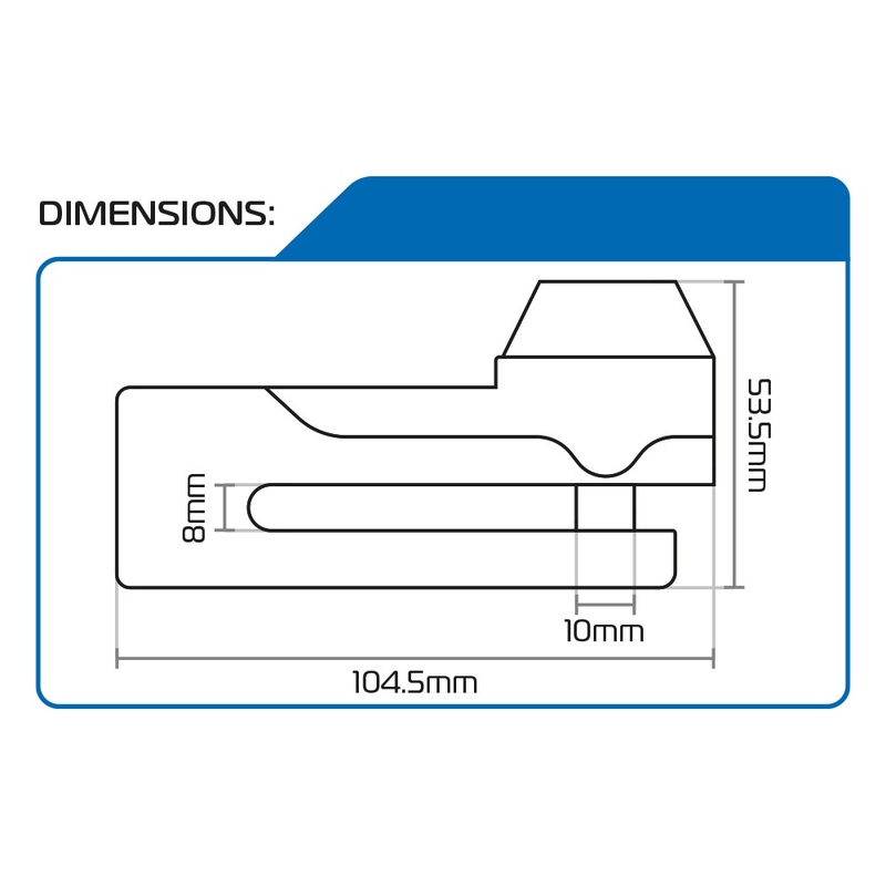 Ključavnica disketne zavore Oxford Titan rumena